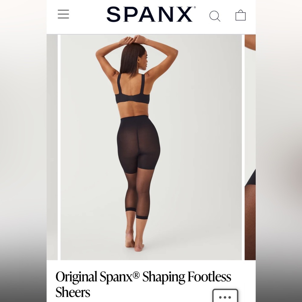 SPANX Original Spanx® Shaping Footless Sheers - Size B in Black